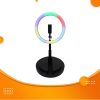 رینگ لایت حرفه ایی رومیزی و ایستاده RGB بلند 12 اینچ